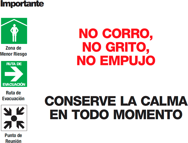 Evacuaci&oacute;n