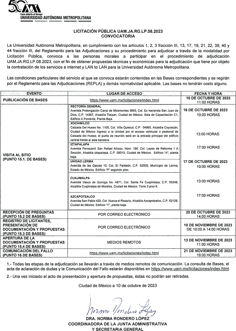 CONVOCATORIA CONVOCATORIA